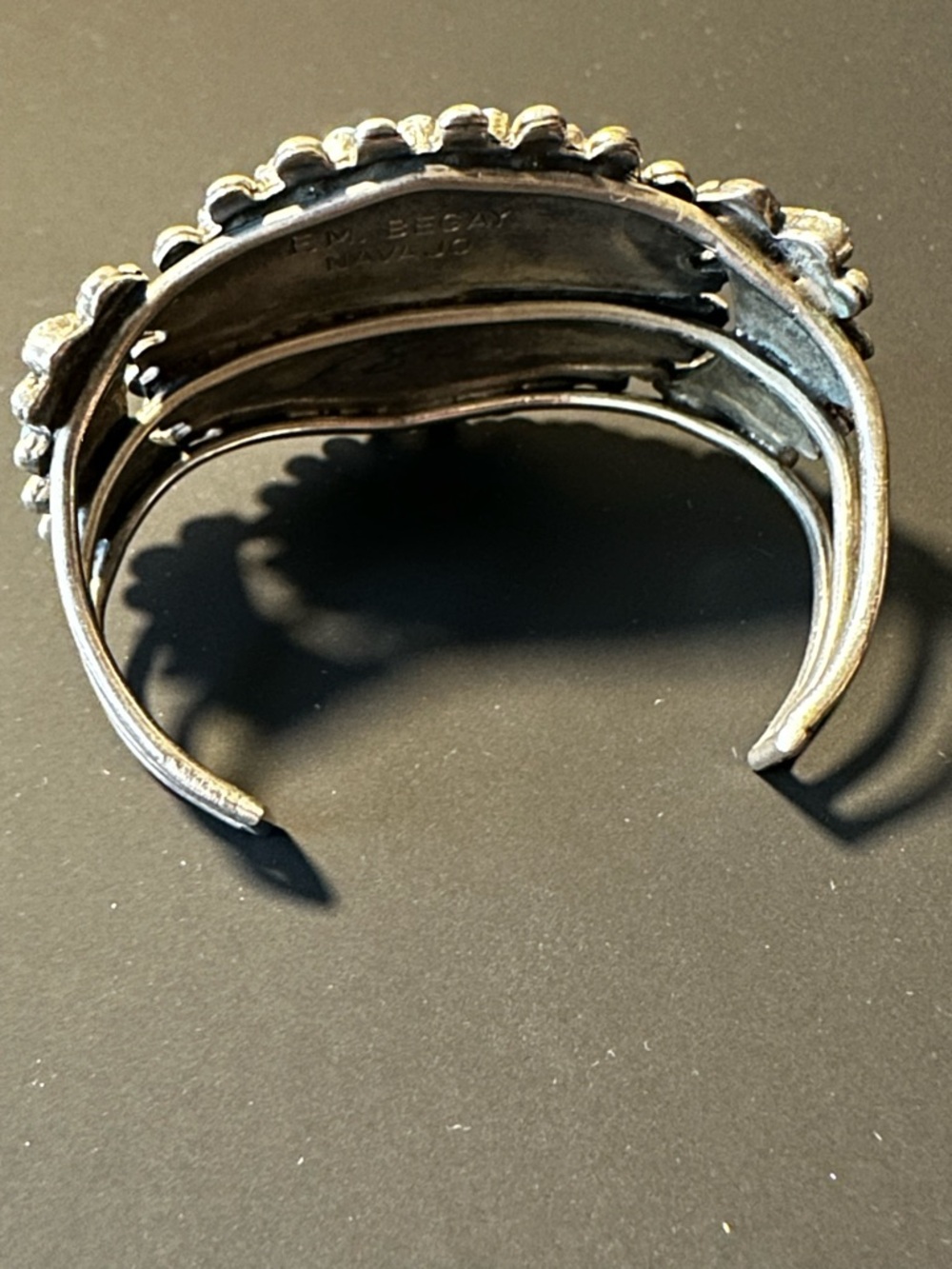 Navajo Turquoise Silver 925 Girls Bracelet Artist FM Begay - Picture 10 of 14